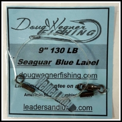 9" 130lb Seaguar Blue Label & Welded Ring 